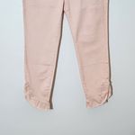 Kate & Mallory  Pink Cropped Jeans with Ruffle Hem Size 8 Pink Denim Photo 4