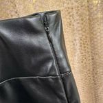 Andrea Sexy Goth Black Faux Leather Lace Up Bodycon Skirt Large Photo 4