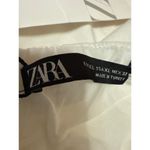 ZARA NEW White Short Puff Sleeve Lace Up Back Square Neck Mini A Line Dress XL Photo 3