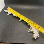 2 PCs Bridal Wedding Tiara Crown Headband & Hair Clips Comb Flower Rhinestones Silver Photo 3