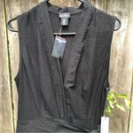 Nicole Miller Dress Black Lace Linen Blend Sleeveless Maxi S Photo 7