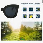 Freckles Mark Thick Fashion Butterfly Sunglasses Trendy Round Cat Eye 45… Black Photo 2