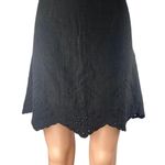 Lush Clothing Lush Black Eyelet Embroidered High Waisted Scalloped A Line Mini Skirt Size L Photo 0