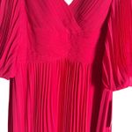 Teri Jon by Rickie Freeman Fuchsia Chiffon Pleated V Photo 9