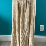 Free People Tan Cotton Lace Inset A-Line Boho Coachella Maxi Skirt Womens Size L Photo 0