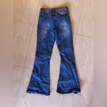 Women's Between US Jeans Wide Leg Jeans Size 9 . Light Blue Ripped In Front. 70s Photo 5