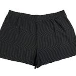 Good American NWT Terry Jacquard Woven Casual Shorts Sz 7 4XL Black Textured Photo 3
