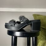 Aerosoles  Shoes Women’s 9.5 Chance Black Leather Slide Platform Sandal Photo 13