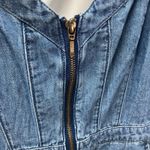 Pilcro and the Letterpress Anthropologie  Denim Zip Front Jumpsuit Womens‎ 0 Photo 4