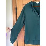 Anthropologie Cloth & Stone Emerald Green Long Sleeve Button Blouse Women’s XS Photo 1