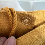 Free People  Mustard‎ Yellow Corset Style Back Linen Skirt Boho Size Small Photo 4