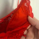 Natori Josie  Women's Slip medium  Babydoll Lingerie Red Lace Sleepwear Photo 4