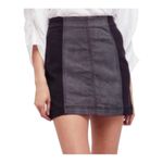 Free People Modern Femme Two-Tone Denim Mini Skirt – Black & Gray – Size 6 Photo 6