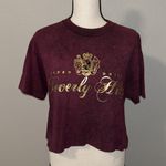 Beverly Hills Rodeo Drive Graphic Summer Short Sleeve Crop Top Size Medium Red Photo 1