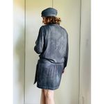 Diane Von Furstenberg  Silk Y2K Does 40s Dress Mini Grey Tie Dye Print Photo 4