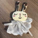 Urban Outfitters New beige ribbed cotton socks with detachable rabbit Photo 6