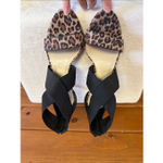 Enzo Angiolini  Aydria dress sandal black /leopard print Sz 7.5 NWOB Photo 5