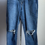 Good American sz 10/30 blue denim distressed jeans Photo 0