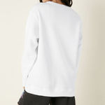 PINK - Victoria's Secret Victoria Secret Pink Fleece Crewneck Campus Sweatshirt in White, Size XS​​​​​​​​ Photo 1