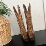 Old West  Womens Western Burnt Tan Leather Cowboy Boots 7B Photo 8