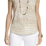 Chico's Chico’s Artisan Mix Joleen Top Woven Pattern Khaki Sz 3 XL/16 New with Tags New Photo 0
