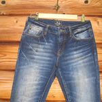 Rock Revival  Remix Vintage Blue Mid Rise Skinny Jeans Photo 5