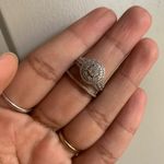 10k White Gold Diamond Ring Set Photo 6