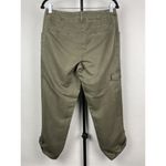 Sandro  Green Cargo Convertible Multipocket Roll Tab Adjustable Length Pants Sz 6 Photo 2