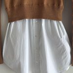 Tuckernuck Veronica Beard Rocha Poplin Merino Wool Top, Size XS Photo 6