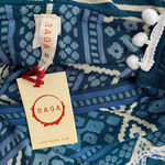 Raga  Pom Trim Hooded Poncho Kimono‎ Blue Photo 9