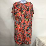 Brooks Bobbie  women’s size 1x paisley floral knee length coral dress Photo 1