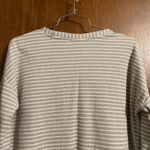 J. Jill Neutral Striped Long Sleeve Woman's Sweater Size Small Gray Photo 5