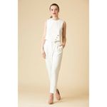 Tibi NEW NWT 8 Womens Ivory Agathe Pleated Pants Solid Dress Trouser Photo 1