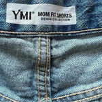 Ymi  Mom Fit High Rise Button Fly Distressed Frayed Light Denim Shorts 17… Photo 3