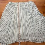 Vince Mint Stripe Pleated Skirt Size XL Photo 3