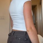 Divided White Square neck top Photo 5