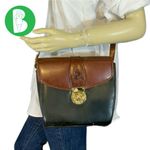 VINTAGE 1990'S BRIZA CLASSIC BROWN AND BLACK VEGAN LEATHER CROSSBODY PURSE Photo 1