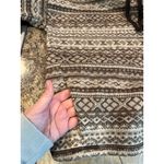 Ralph Lauren Lauren  Active Medium Tribal Print‎ Brown Fleece Hoodie LRL Photo 2