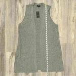 Verve Ami NWT  Sleeveless Open Cardigan Duster Vest Light Gray Acrylic Size XL Photo 1