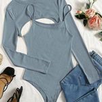 SheIn BAE Ribbed Knit Super Crop Top & Cami Bodysuit Size S Photo 0