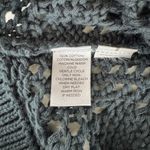 Loft Dark Teal Green Crochet Cotton Crewneck Sweater w Scalloped Detail Sz XS Photo 5