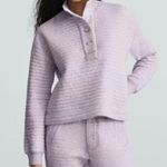Everlane The Organic Cotton Quilted Mockneck Sweatshirt Lilac Purple Size XL Photo 0