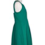Halston Heritage 𝅺Halston Clover Green Heritage Split Neck Flare Cocktail Dress Photo 5