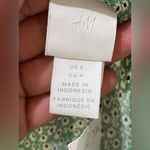 H&M  TREND Green Floral Ditsy Puff Balloon Sleeved Midi Dress size small NWT Photo 8