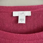 J. Jill Knit Sweater Linen Blend Woman’s S Pink Boat Neck Tunic 3/4 Sleeve Photo 1