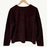 American Vintage Vintage 90s Essentials by Maggie Embroidered Fleece Cardigan | Sz Large | Brown Photo 2