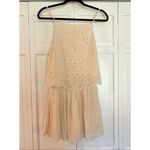 Free People  NWT ivory eyelet lace tiered mini dress size 0 Photo 2