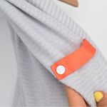 Lululemon Vinyasa Scarf Circle Wrap Stripe White Grey Photo 5