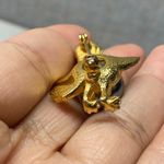 Charming Retro Style Gold Tone Duck Pin with Dark Pearls Accent Costume Jewelry Photo 4