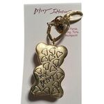 Betsey Johnson  Gummy Bear Key Fob Backpack Bag Charm Pink & Gold Tone NWT Photo 2